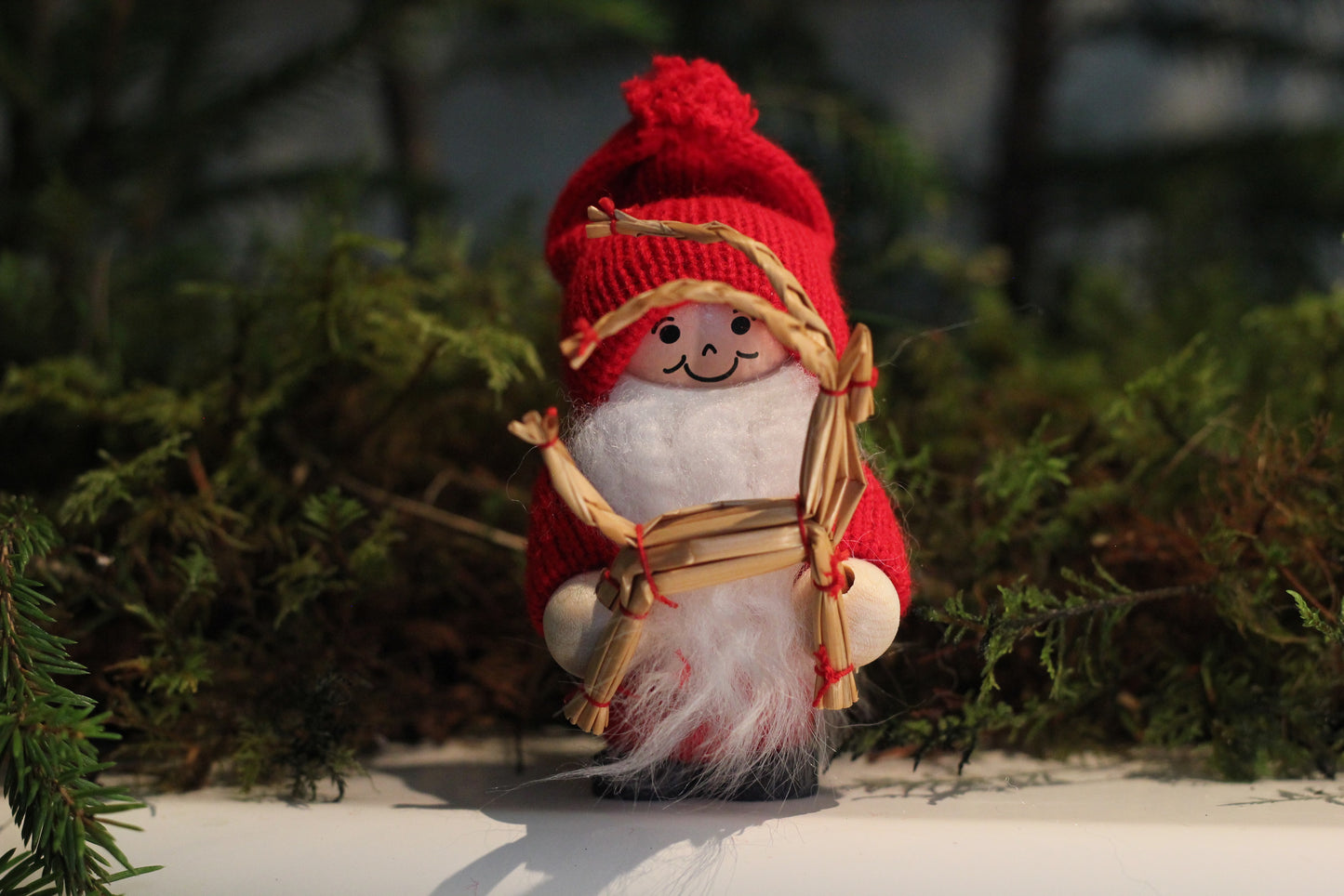 Tomte hållandes bock