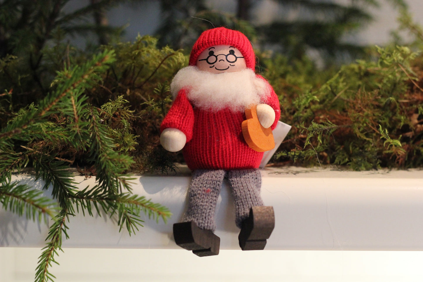 Tomte med pepparkakshjärta